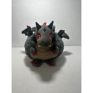 Squishable Mini Dark Dragon 9‎ Inch Grey Red Black Plush Stuffed Animal Toy